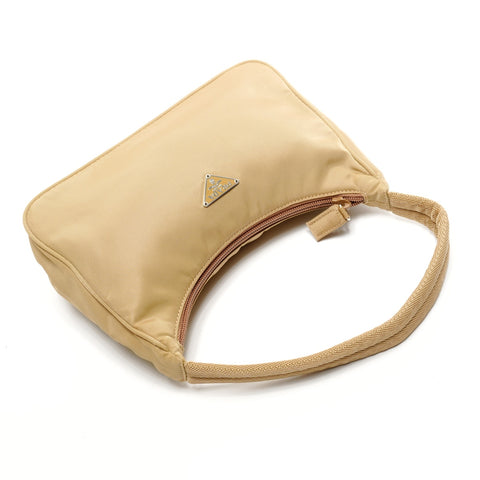 PRADA Nylon Hobo Handtasche Braun WS25925