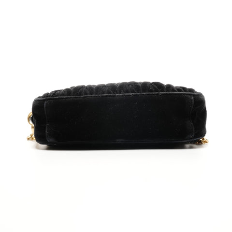 Miu Miu Velour Matelasse Chain Camera Bag Umhängetasche schwarz WS25926