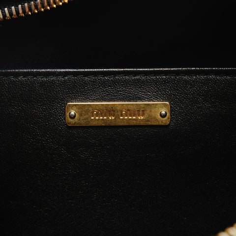 Miu Miu Velour Matelasse Chain Camera Bag Umhängetasche schwarz WS25926