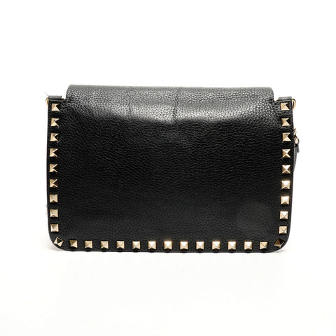 VALENTINO Sac bandoulière en cuir clouté noir WS25927