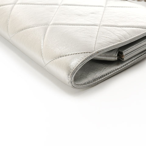 CHANEL Nr. 29 2019 Lammleder In-the-Loop Matelasse Handtasche Silber WS25930
