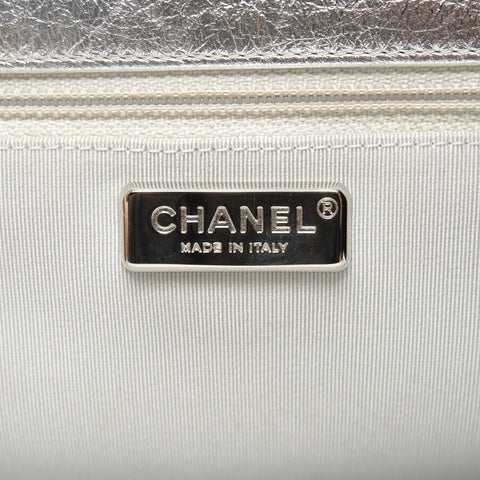 CHANEL Nr. 29 2019 Lammleder In-the-Loop Matelasse Handtasche Silber WS25930