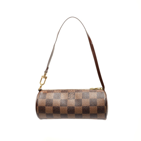 LOUIS VUITTON 2006 Damier Papillon 30 mit Beutel Umhängetasche Braun WS25932