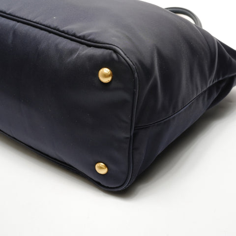 PRADA Nylon 2-Wege-Einkaufstasche Marineblau WS25933