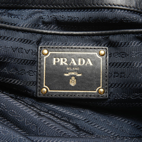PRADA Nylon 2-Wege-Einkaufstasche Marineblau WS25933
