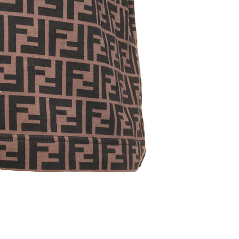 FENDI 棉质 Zucca 图案 XS 短袖 T 恤 棕色 WS25936