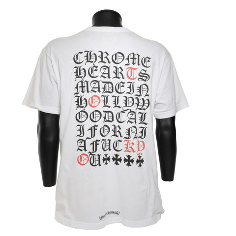 CHROME HEARTS 好莱坞东京制造 徽标棉 XL 2212-304-0095 短袖 T 恤 白色 WS25937