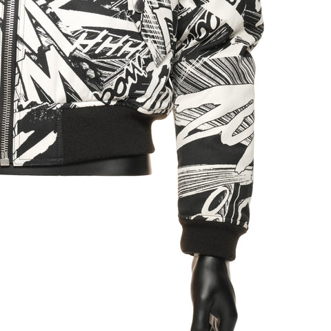 CELINE x CHRISTIAN MARCLAY 19SS 夹克 Christian Marclay 印花全覆盖飞行员夹克 黑色 WS25939