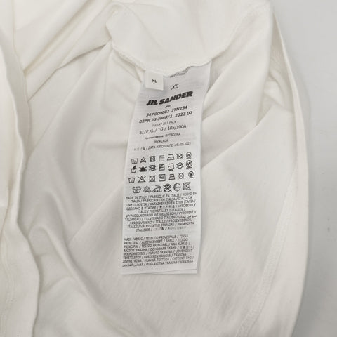 JIL SANDER Cotton Logo XL Long-sleeved T-shirt white WS25943
