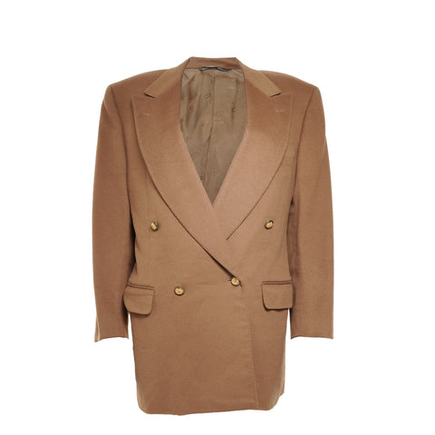 Christian Dior 羊绒双徽标纽扣 48 夹克棕色 WS25945