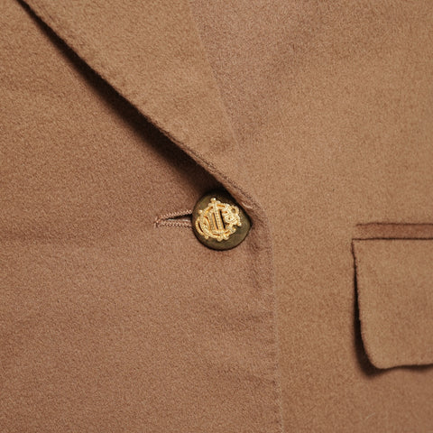 Christian Dior 羊绒双徽标纽扣 48 夹克棕色 WS25945