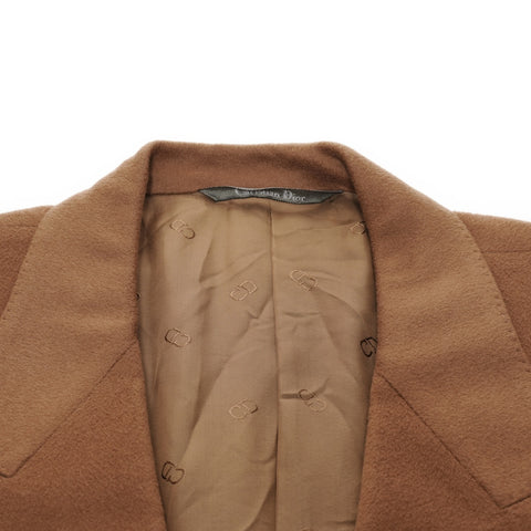 Christian Dior 羊绒双徽标纽扣 48 夹克棕色 WS25945