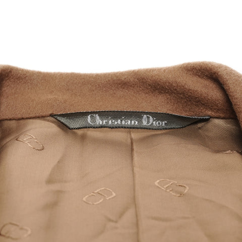 Christian Dior 羊绒双徽标纽扣 48 夹克棕色 WS25945