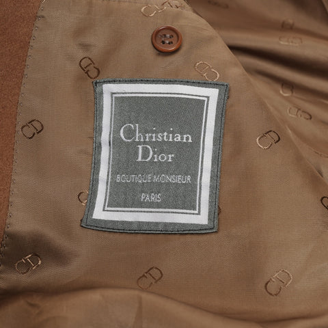 Christian Dior 羊绒双徽标纽扣 48 夹克棕色 WS25945