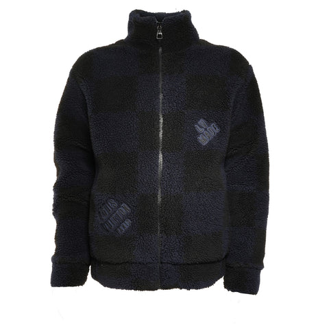 LOUIS VUITTON x NIGO XL Boa 抓绒提花 Damier 夹克外套海军蓝 WS25946