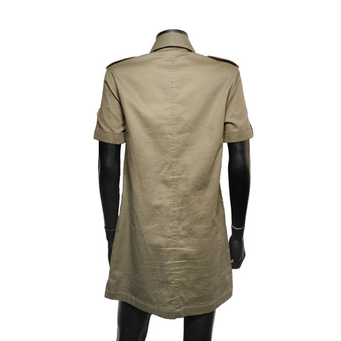 CELINE 34 Cotton Khaki Triomphe Button one piece green WS25949