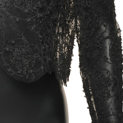 CHANEL Ensemble Lace Dress one piece black WS25950