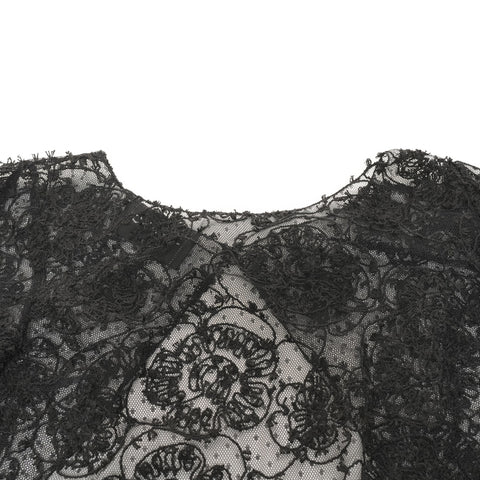 CHANEL Ensemble Lace Dress one piece black WS25950