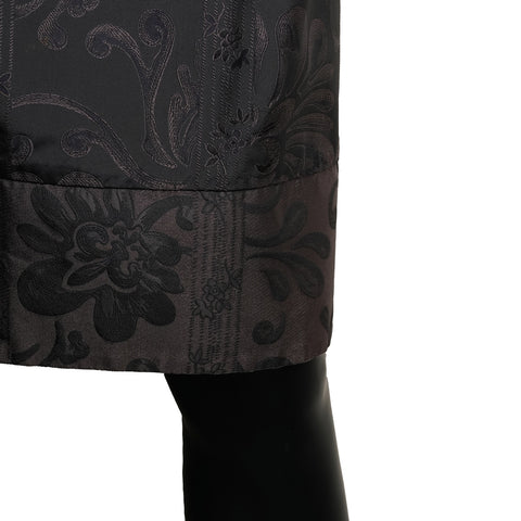 CELINE 花卉刺绣 尺寸：38 套装裙子 丝绸 x 人造丝套装 黑色 WS25953