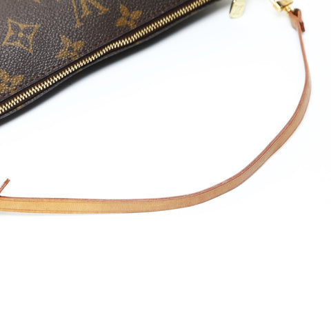LOUIS VUITTON 2000 Accessoires Monogram Pochette Handbag Brown WS25956