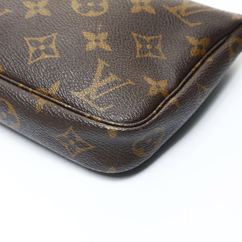 LOUIS VUITTON 2000 Accessoires Monogram Pochette Handbag Brown WS25956