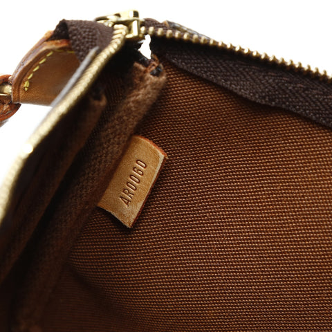 LOUIS VUITTON 2000 Accessoires Monogram Pochette Handbag Brown WS25956