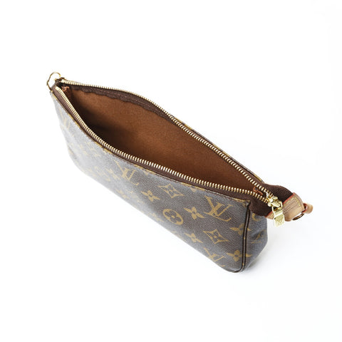 LOUIS VUITTON 2010 Accessoires Monogram Pochette Handbag Brown WS25957