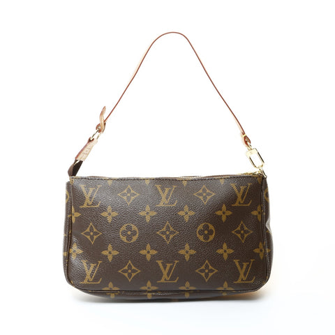LOUIS VUITTON 2010 Accessoires Monogram Pochette Handbag Brown WS25957