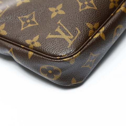 LOUIS VUITTON 2010 Accessoires Monogram Pochette Handbag Brown WS25957