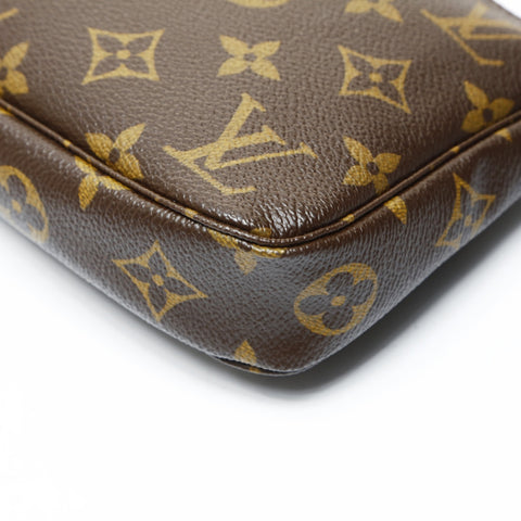 LOUIS VUITTON 2010 Accessoires Monogram Pochette Handbag Brown WS25957