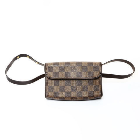 LOUIS VUITTON Florentine Damier Ebene pochette made in 2005 N51856 Waist bag Brown WS25958