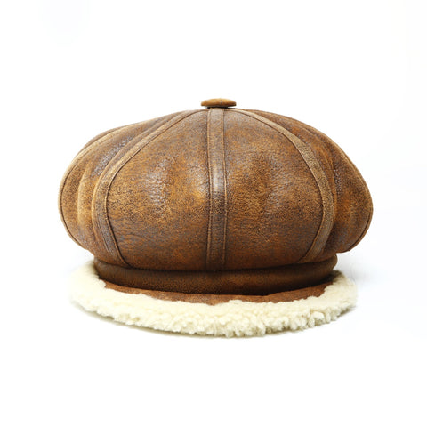 Christian Dior Mouton Newsboy Cap Street Chic 绒面革帽子 棕色 WS25972