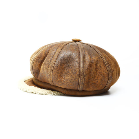 Christian Dior Mouton Newsboy Cap Street Chic 绒面革帽子 棕色 WS25972