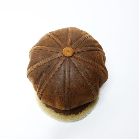 Christian Dior Mouton Newsboy Cap Street Chic 绒面革帽子 棕色 WS25972