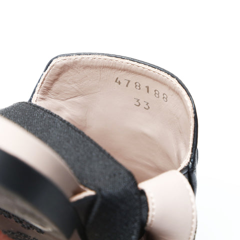 GUCCI Princetown Leather Mule Horsebit Flats, Size 33 (8.1") loafers leather black WS26000