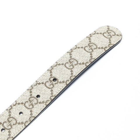 GUCCI Reversible Blue GG Marmont 48 belt beige WS26002