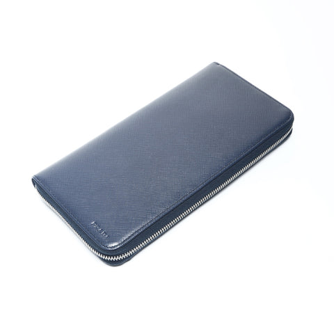 PRADA Saffiano 皮革旅行袋收纳包钱包 M83102 钱包皮革海军蓝 WS26005
