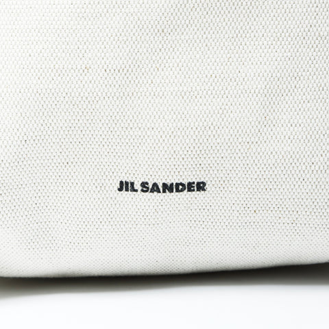 JIL SANDER Drawstring Canvas Shoulder Bag white WS26006