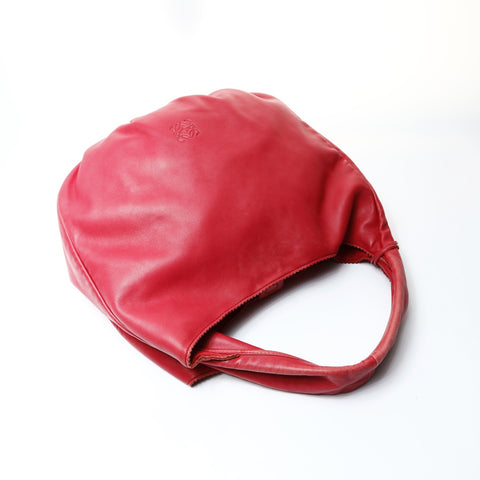 LOEWE Soft Leather Anagram Shoulder Bag Red WS26008