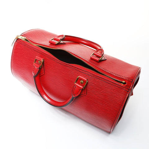 LOUIS VUITTON 1990 Epi Speedy 30 Handbag Red WS26018