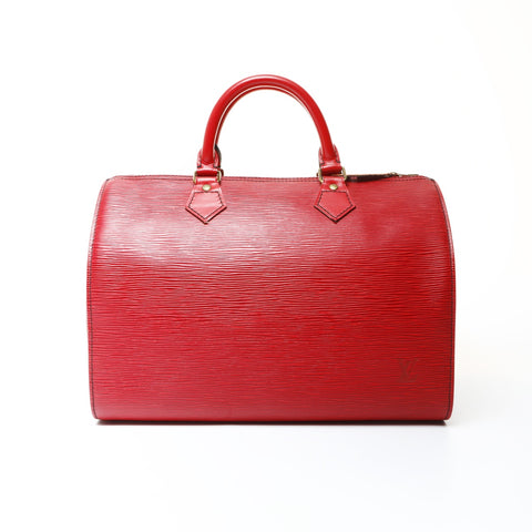 LOUIS VUITTON 1990 Epi Speedy 30 Handbag Red WS26018