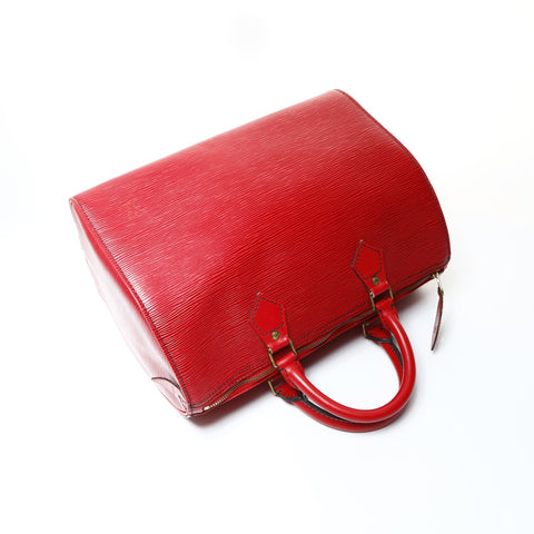 LOUIS VUITTON 1990 Epi Speedy 30 Handbag Red WS26018