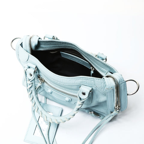 BALENCIAGA Neo City Small Mini 2way Classic Light Blue Shoulder Bag blue WS26020