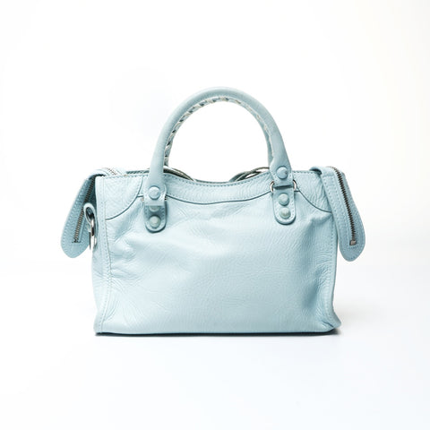 BALENCIAGA Neo City Small Mini 2way Classic Light Blue Shoulder Bag blue WS26020