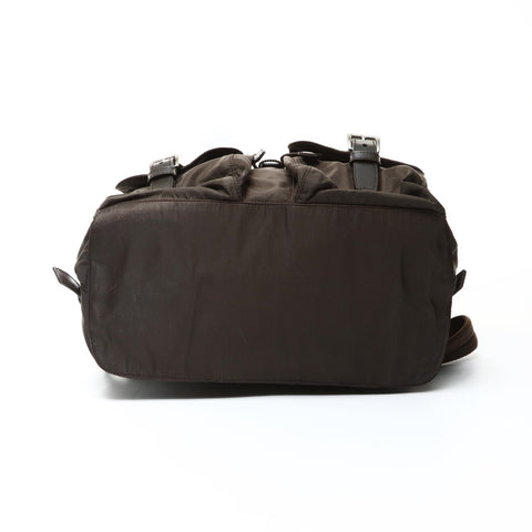 PRADA Nylon triangle logo Backpack  Daypack Brown WS26028