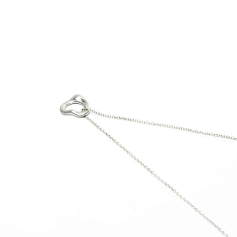TIFFANY&Co. Open heart 925 Necklace Silver WS26030