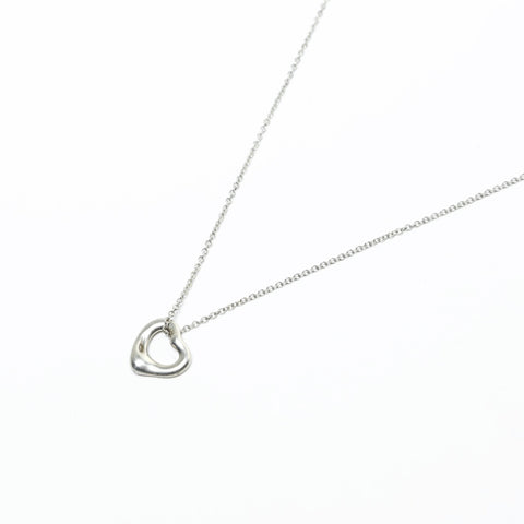TIFFANY&Co. Open heart 925 Necklace Silver WS26030