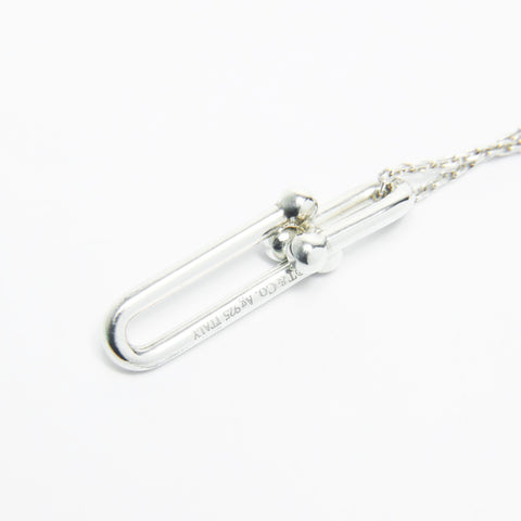 TIFFANY&Co. Hardware 925 double ring Necklace Silver WS26032