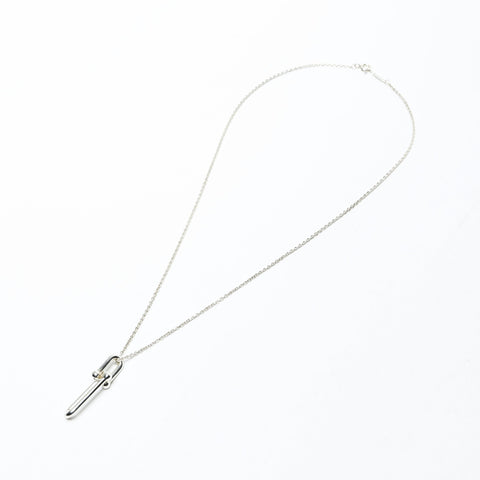 TIFFANY&Co. Hardware 925 double ring Necklace Silver WS26032