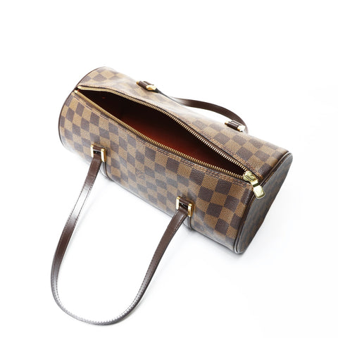 LOUIS VUITTON Damier Papillon 30 2005 with pouch Shoulder Bag Brown WS26042